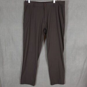 Rhone Commuter Classic Pants Mens 36x32 Brown Chino Straight Golf Performance